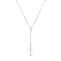 Diamond Cut Rosary White Gold